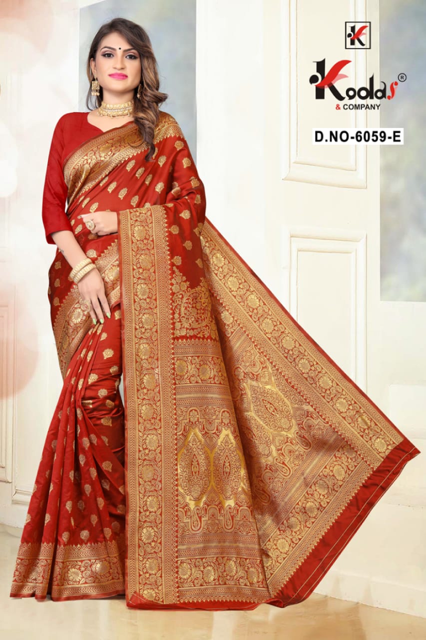 skoda - 6059  Latest Fancy Designer Festive Wear Pure Silk Saree Collection